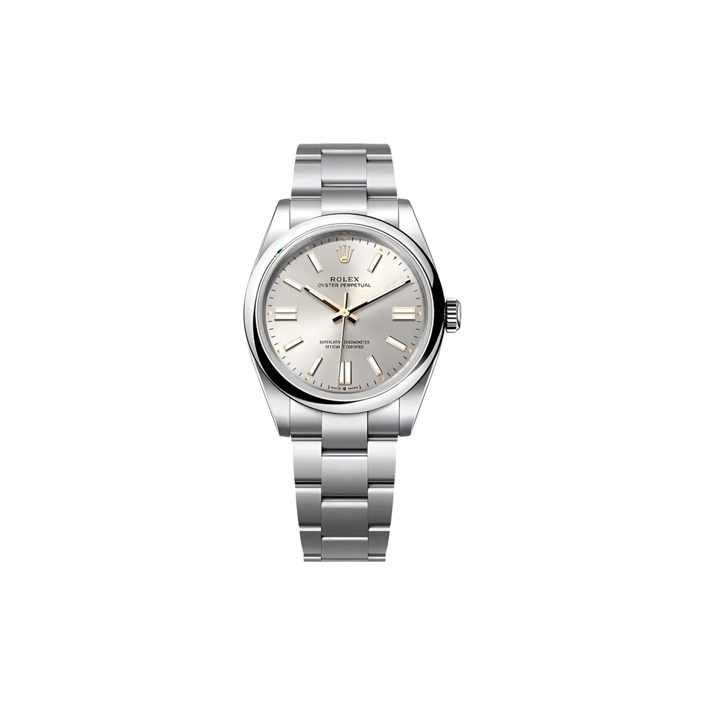ROLEX OYSTER PERPETUAL SILVER DIAL 41MM WATCH M134300-0001